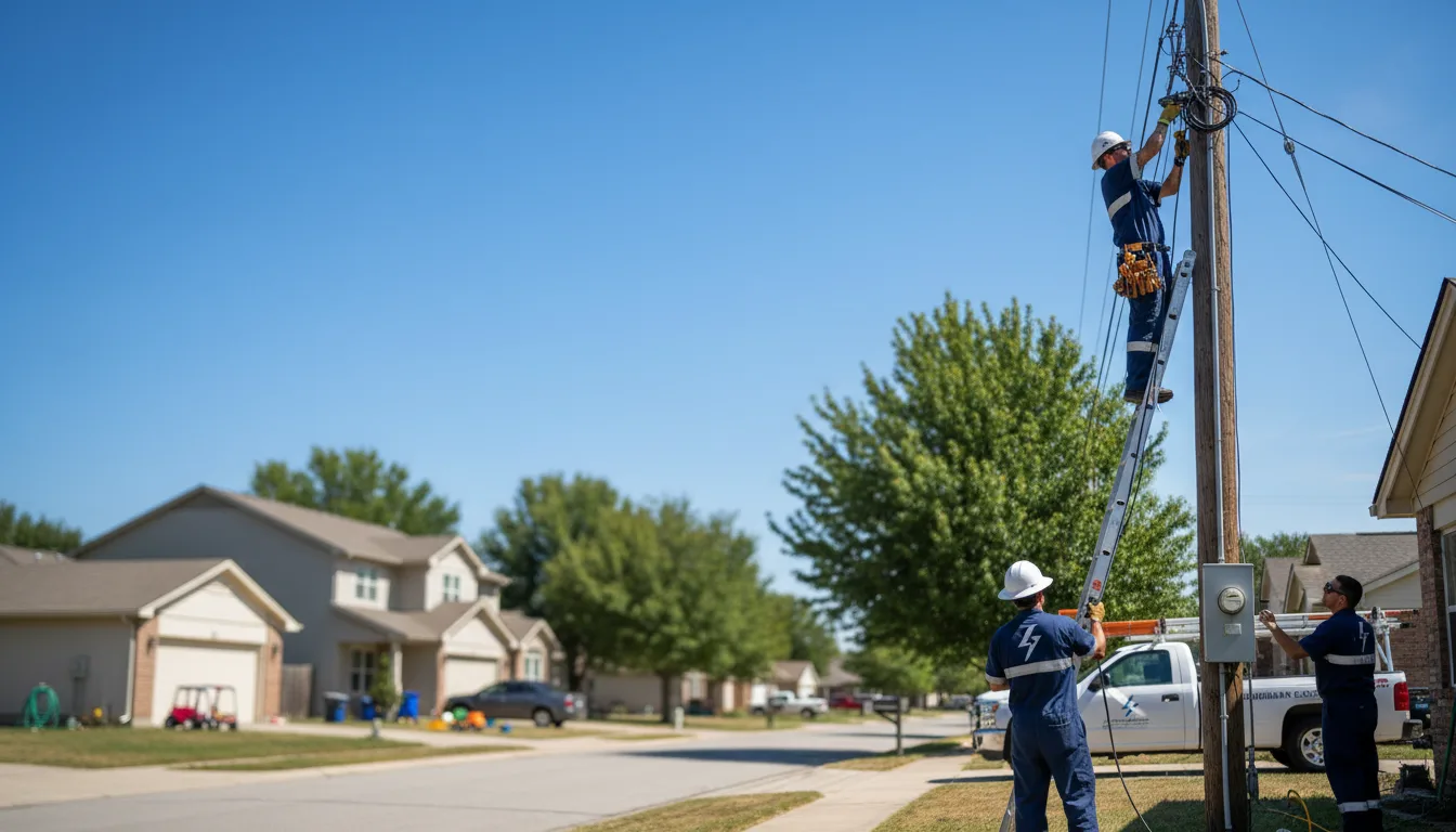 Residential electrician providing installation services in Hunt, TX
